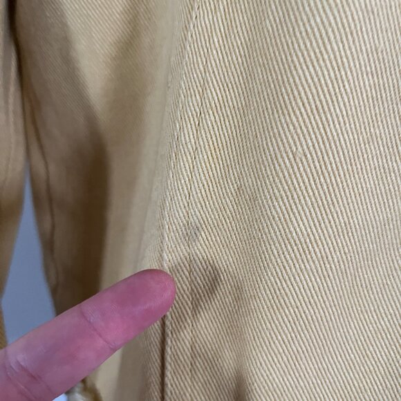 NWT M.N.I LA Sz L Black White Yellow Colorblock Cropped Stretch Denim Jacket - Picture 10 of 10